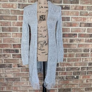 Knox Rose silver grey long length cardigan